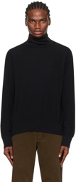 LEMAIRE Black Dropped Shoulder Turtleneck