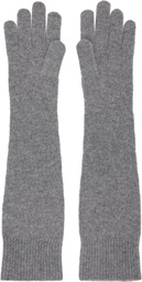 TOTEME Gray Long Knit Gloves