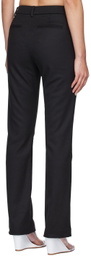 GUIZIO Black Polyester Trousers