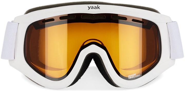 Photo: Yaak Optics White OP-1 Snow Goggles