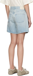 Citizens of Humanity Blue Brynn Drawstring Denim Shorts