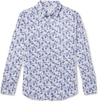 Pink House Mustique - Floral-Print Linen Shirt - Blue