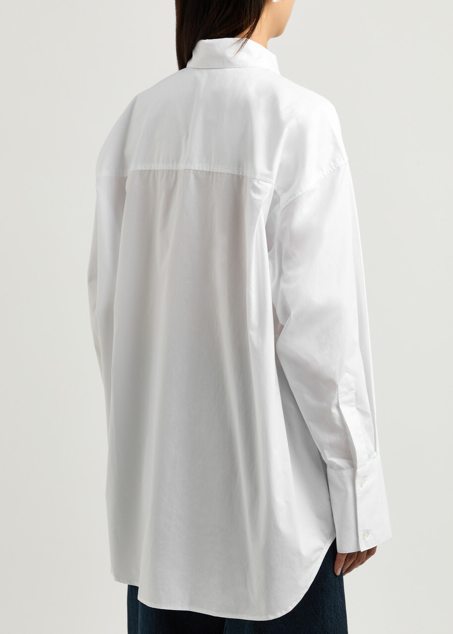 Remain BY Birger Christensen Oversized Cotton-poplin Shirt White 34 (UK6 / XS)