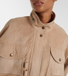 Balmain Suede bomber jacket