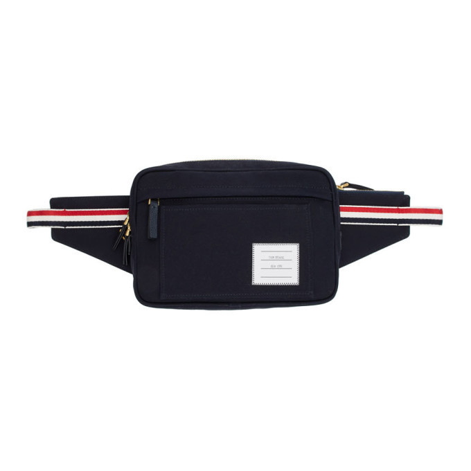 Photo: Thom Browne Navy Canvas Belt Bag