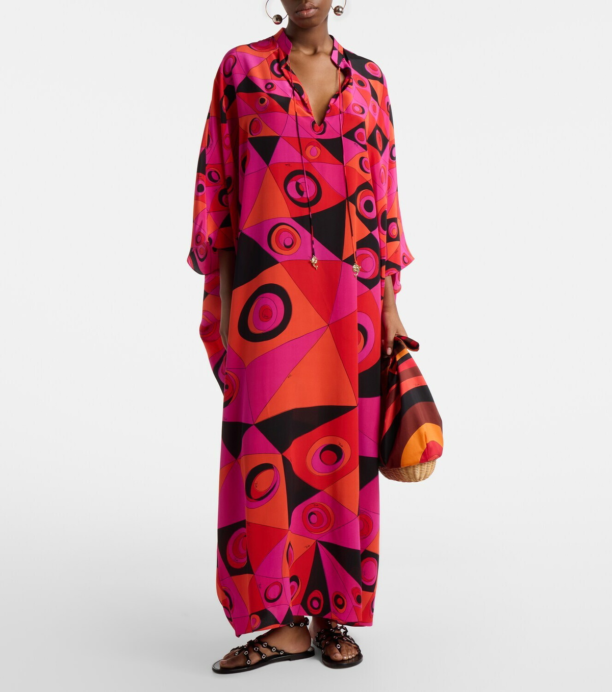 Pucci Occhi silk twill kaftan