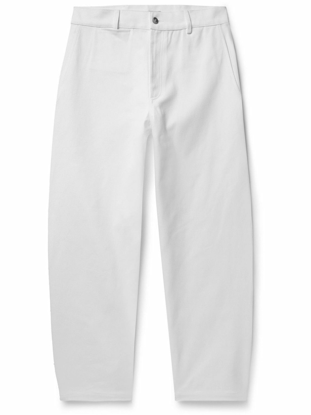 Photo: De Bonne Facture - Straight-Leg Organic Cotton-Drill Trousers - Neutrals