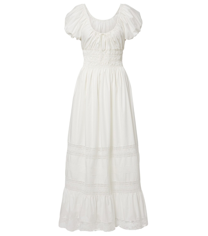 Photo: Faithfull Elbie lace-trimmed cotton maxi dress