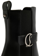 Christian Louboutin CL Chelsea Booty 70 Leather Ankle Boots Black