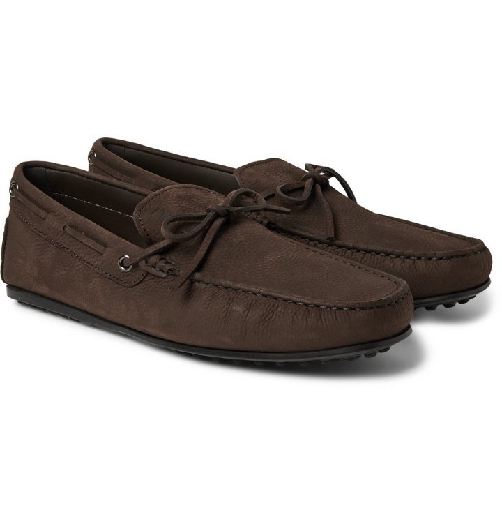 Photo: Tod's - City Gommino Full-Grain Leather Driving Shoes - Dark brown