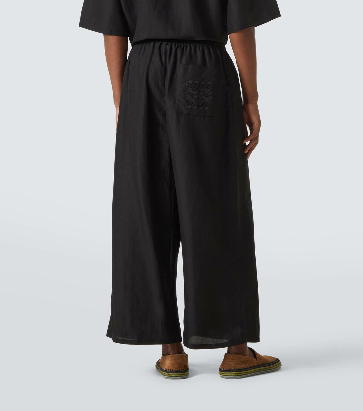 高感度ショップで2023年売れたブランド Ibiza Paula's Loewe cropped Loewe pants wide-leg toile パンツ