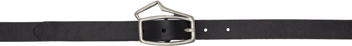 Serapis Black Leather Belt
