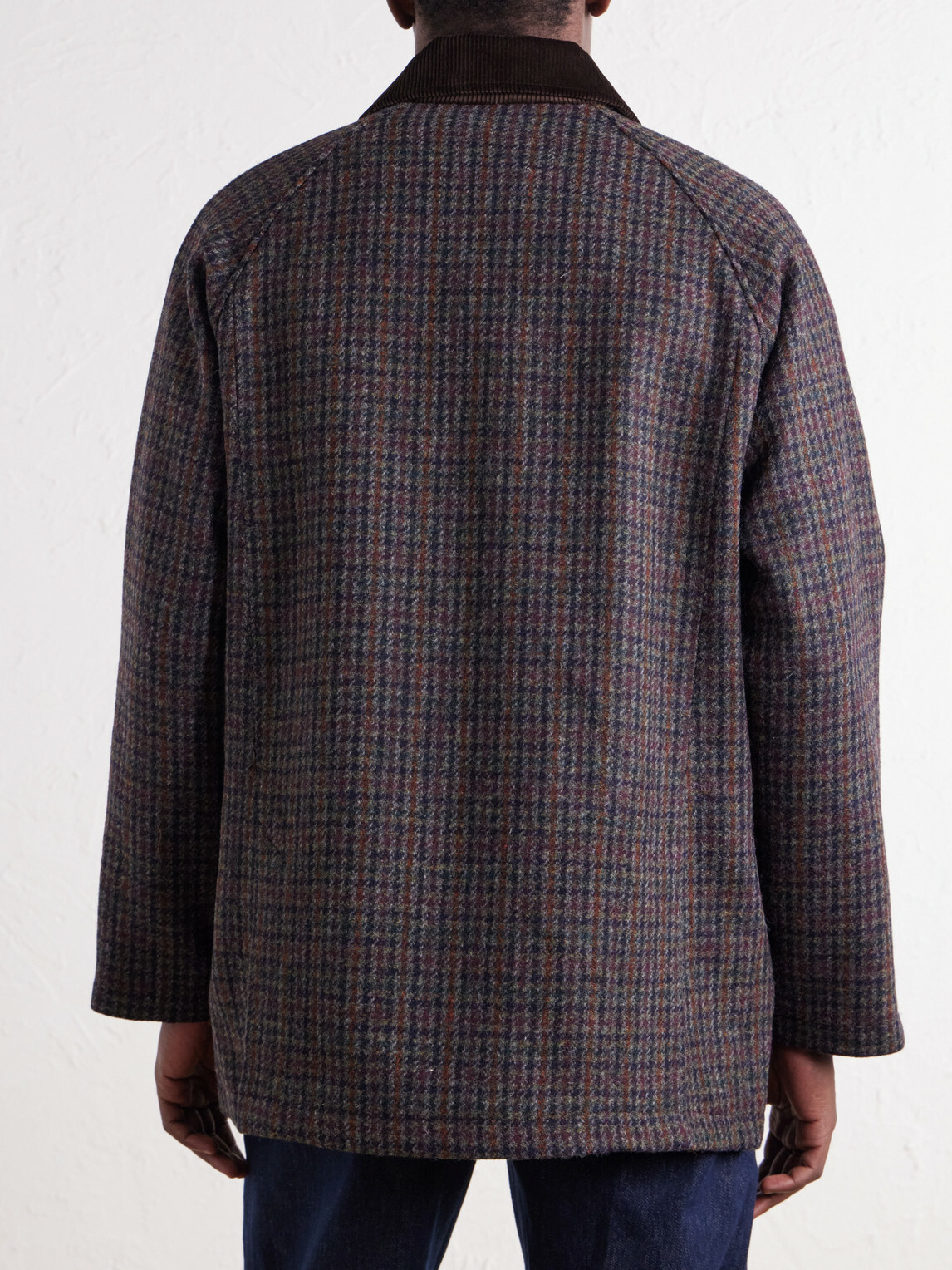 De Bonne Facture - Checked Corduroy-Trimmed Wool-Tweed Jacket - Brown
