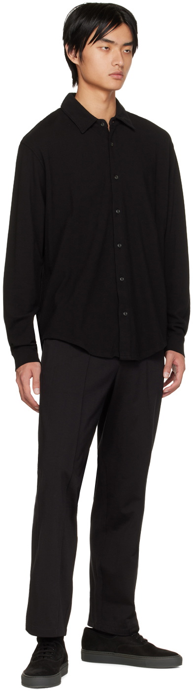 Lady White Co. Black Spread Collar Shirt