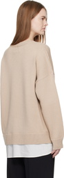 MM6 Maison Margiela Pink 'Two in One' Varsity Knit Sweater