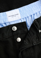 Alexanderwang.t Boxer-effect Denim Shorts Black