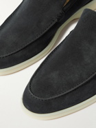 Loro Piana - Summer Walk Suede Loafers - Gray