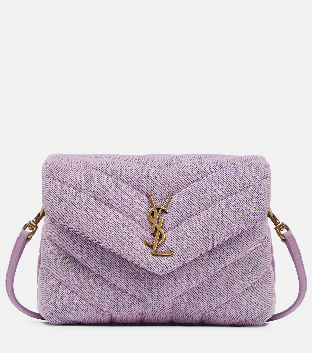 ☆【SAINT LAURENT】☆キルティング デニム LOULOU TOYバッグ☆ Saint Laurent LouLou Toy Matelasse Denim Shoulder Bag