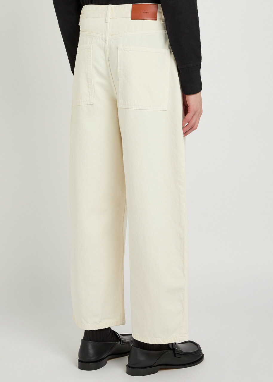 Studio Nicholson Paolo Wide Balloon-leg Jeans White