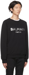 Balmain Black Cotton Sweatshirt