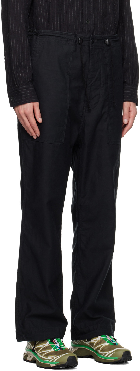 NEEDLES Black String Fatigue Trousers Needles