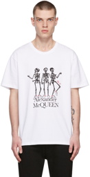 Alexander McQueen White Sneaker Skeleton T-Shirt