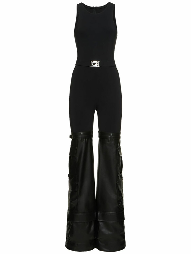 Photo: COPERNI Hybrid Jersey And Faux Leather Jumpsuit