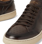 OFFICINE CREATIVE - Kareem Lux Perforated Leather Sneakers - Brown