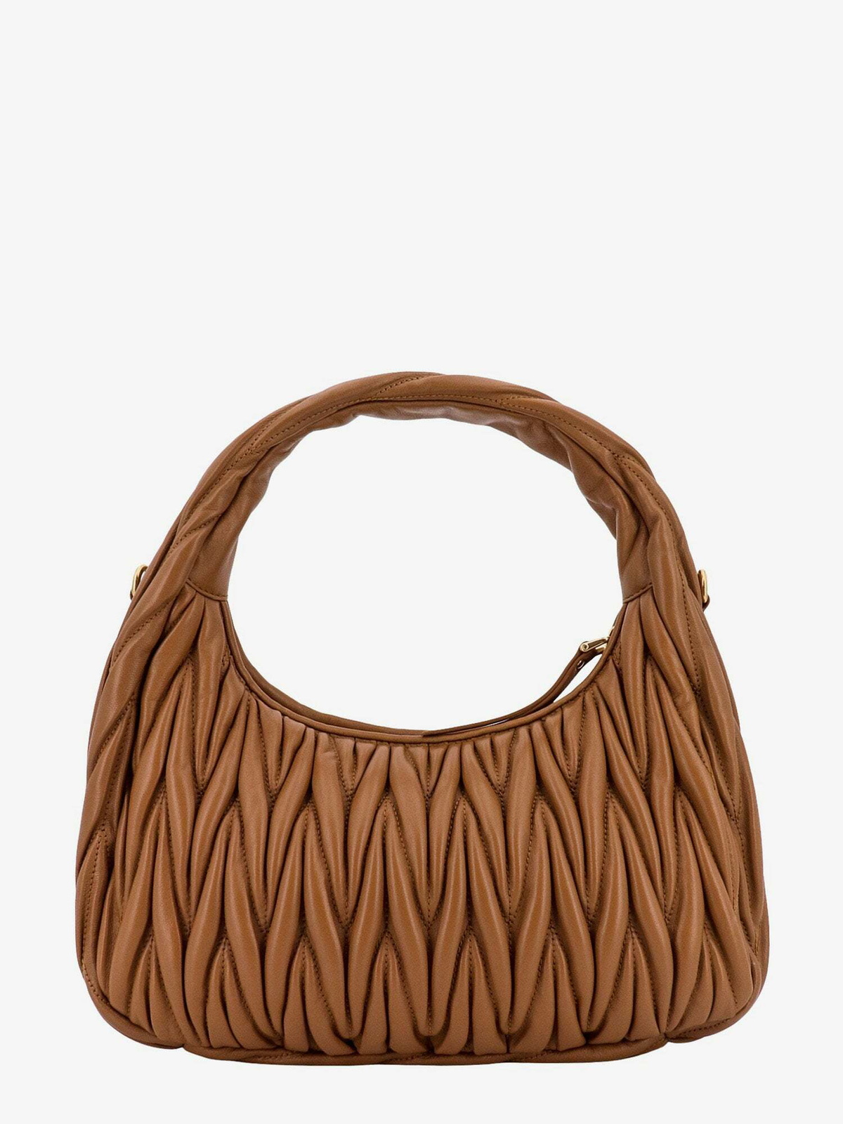 【関税&送料込】Miu Miu Beige Suede Handbag Miu Miu Wander Beige Womens Miu Miu