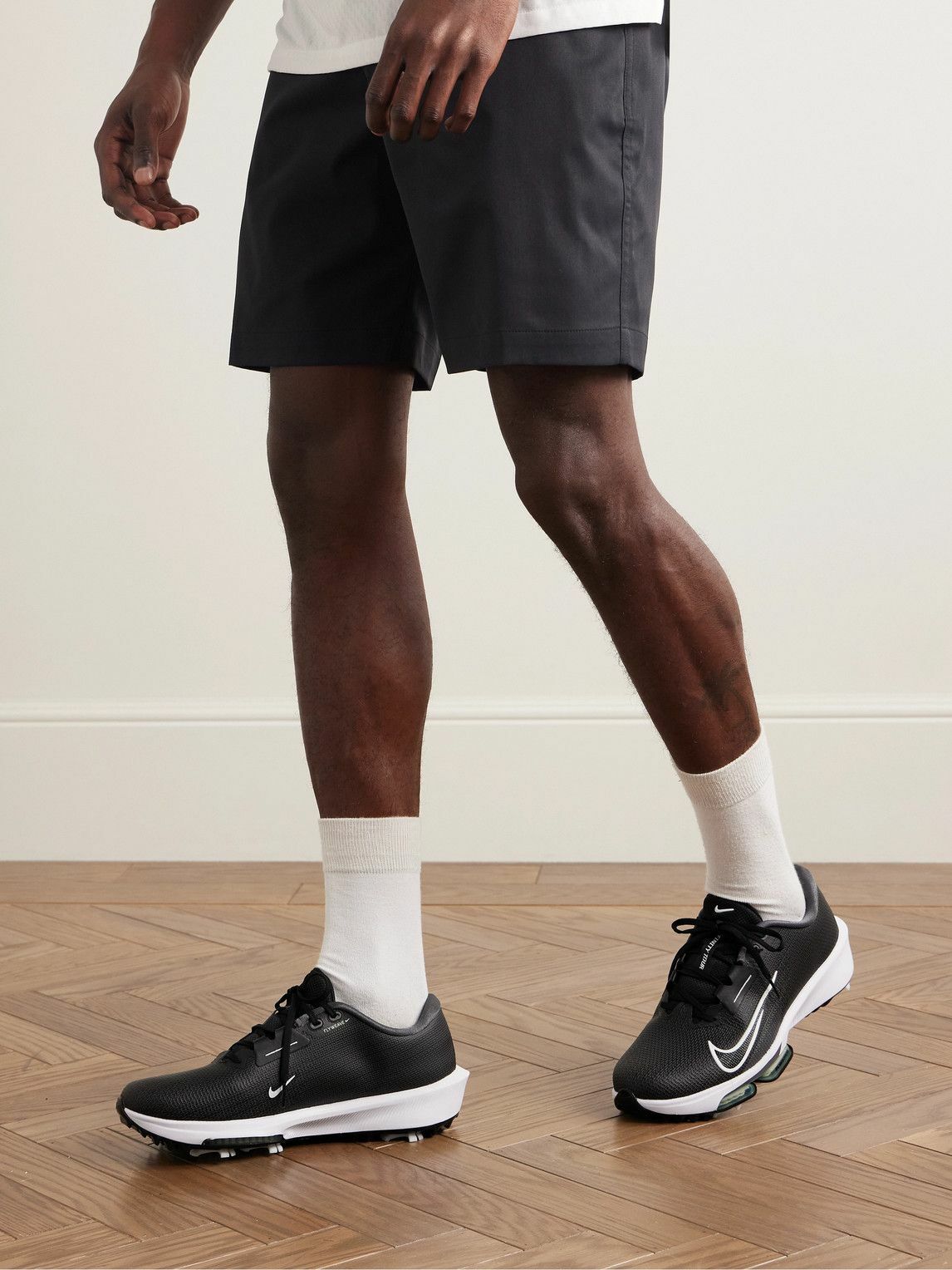 Nike Golf - Air Zoom Infinity Tour 2 Rubber-Trimmed Flyknit Golf Sneakers - Black