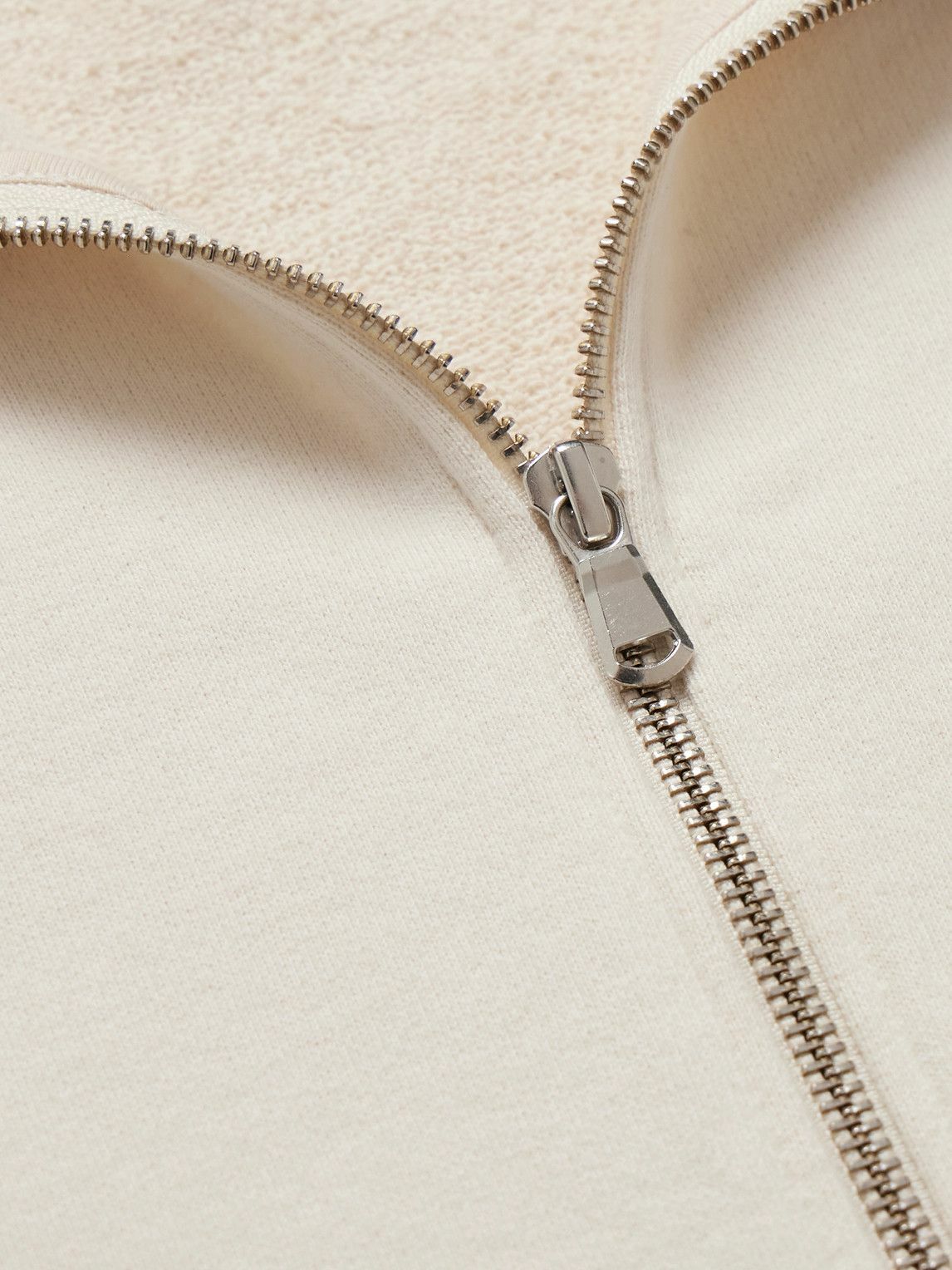 Sunspel - Cotton-Jersey Half-Zip Sweatshirt - Neutrals