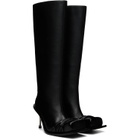FIDAN NOVRUZOVA Black Stiletto Heel Classic Square Toe Boots