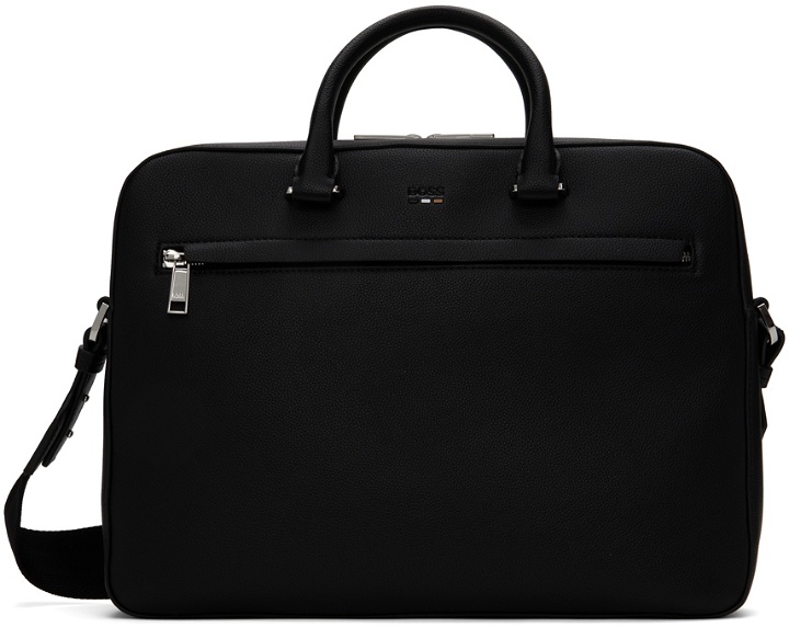 Photo: BOSS Black Faux-Leather Briefcase