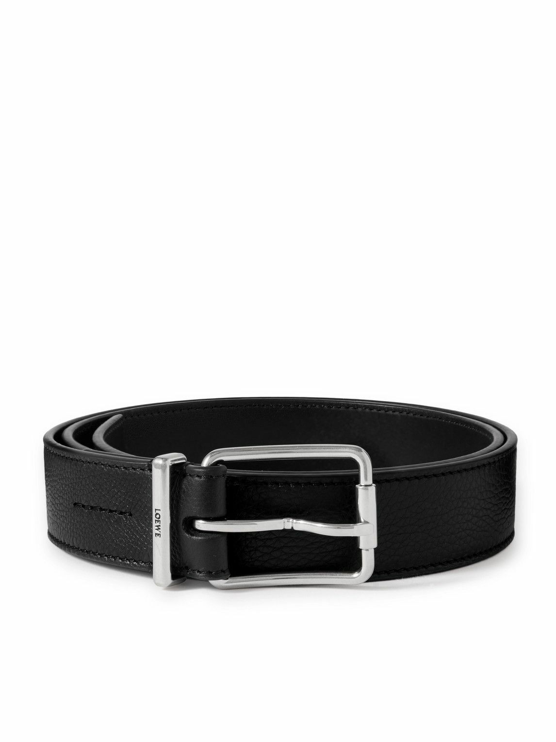 LOEWE - Essential 3.2cm Full-Grain Leather Belt - Black