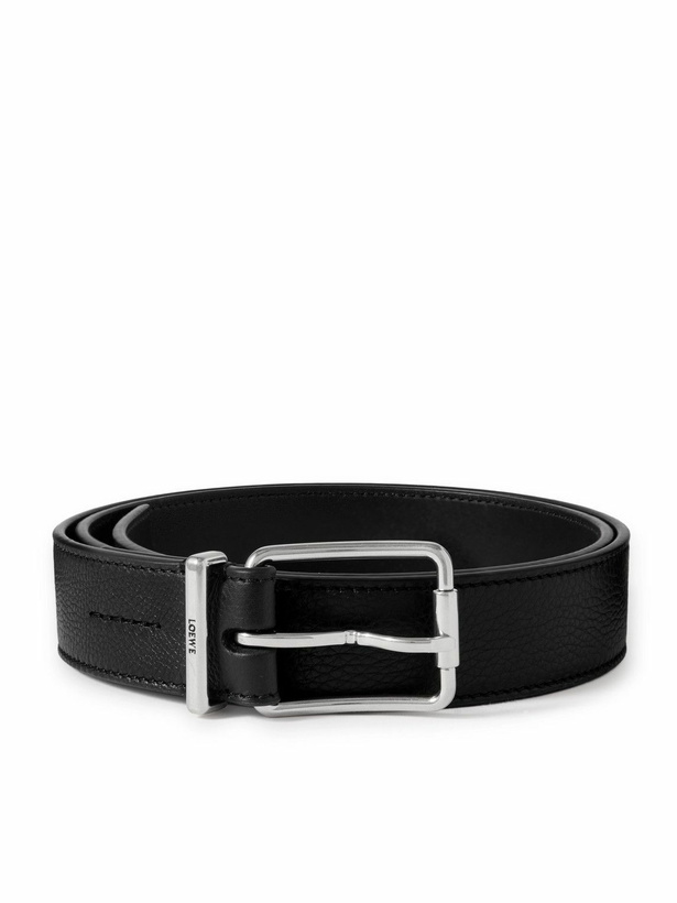 Photo: LOEWE - Essential 3.2cm Full-Grain Leather Belt - Black