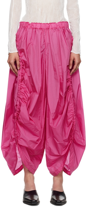 Photo: 132 5. ISSEY MIYAKE Pink Gathered Balloon Trousers