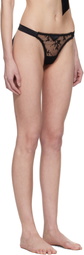 Fleur du Mal Black Untie Me Thong