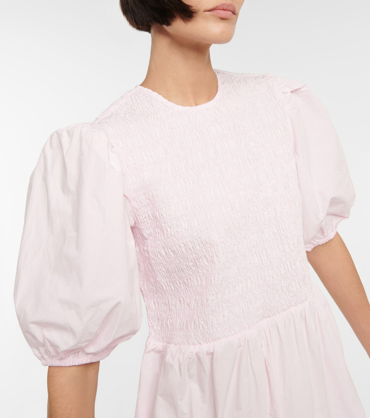 Ganni - Cotton poplin mini dress GANNI