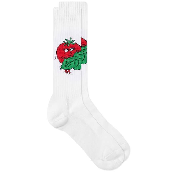 Photo: Sky High Farm Men's Tomatoes Socks in White