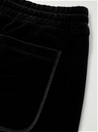 TOM FORD - Tapered Cotton-Blend Velour Sweatpants - Black