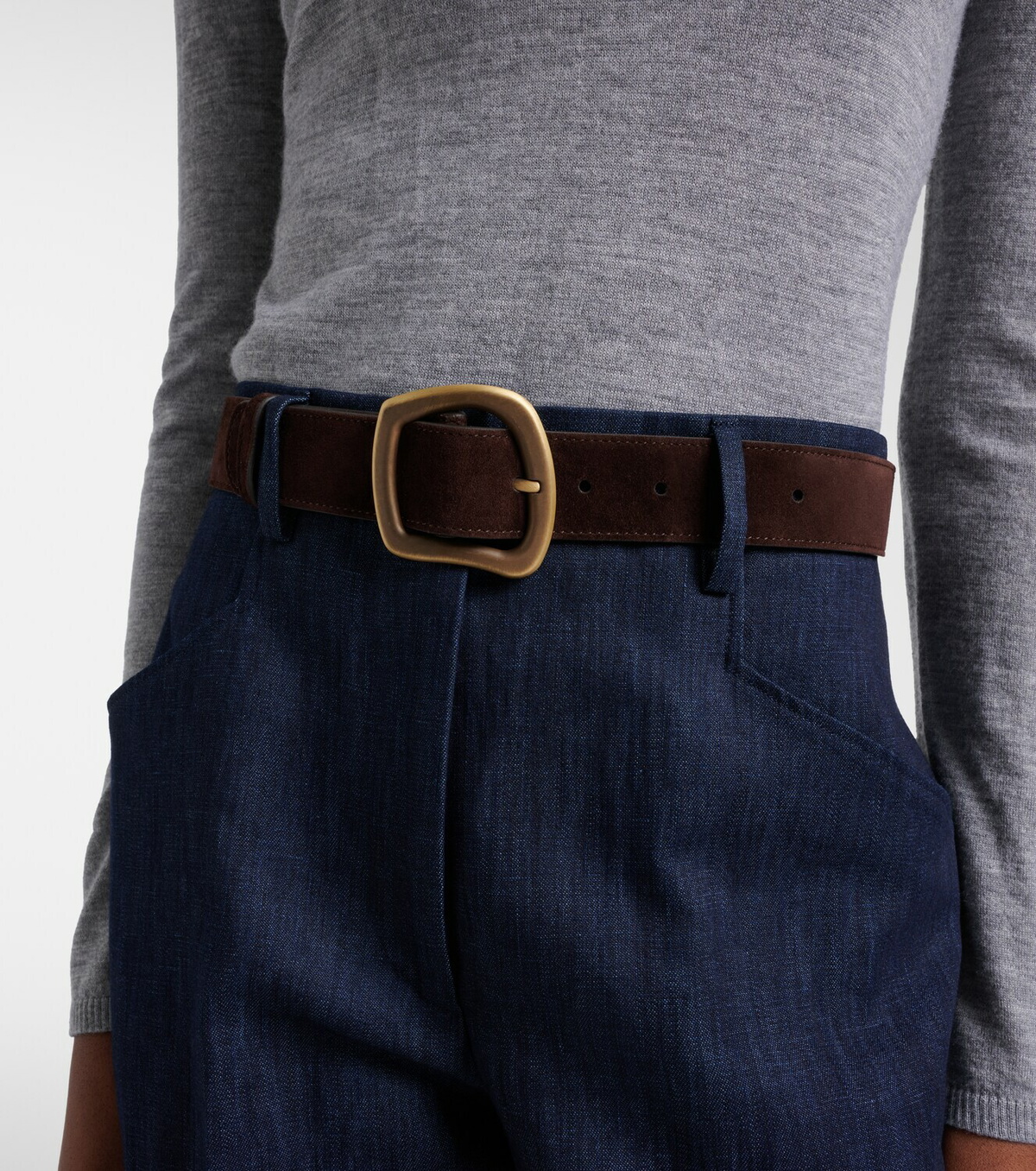Gabriela Hearst Simone suede belt
