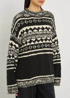 Free People Dani Patterned Cotton-blend Jumper Black