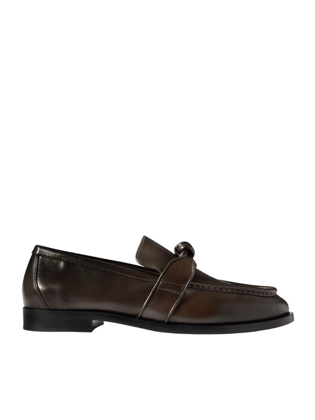 Photo: Bottega Veneta - Astaire Knot-Detailed Leather Loafers - Brown