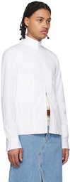 Dries Van Noten White Darted Shirt