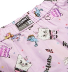 Vetements - Wide-Leg Printed Cotton-Poplin Trousers - Pink