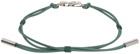 Dolce&Gabbana Green 'DG' Logo Cord Bracelet