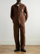 AGOLDE - RSVP GALLERY Erving Appliquéd Cotton-Canvas Jacket - Brown