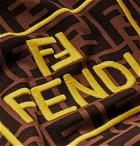 Fendi - Logo-Embroidered Cotton-Jersey T-Shirt - Brown