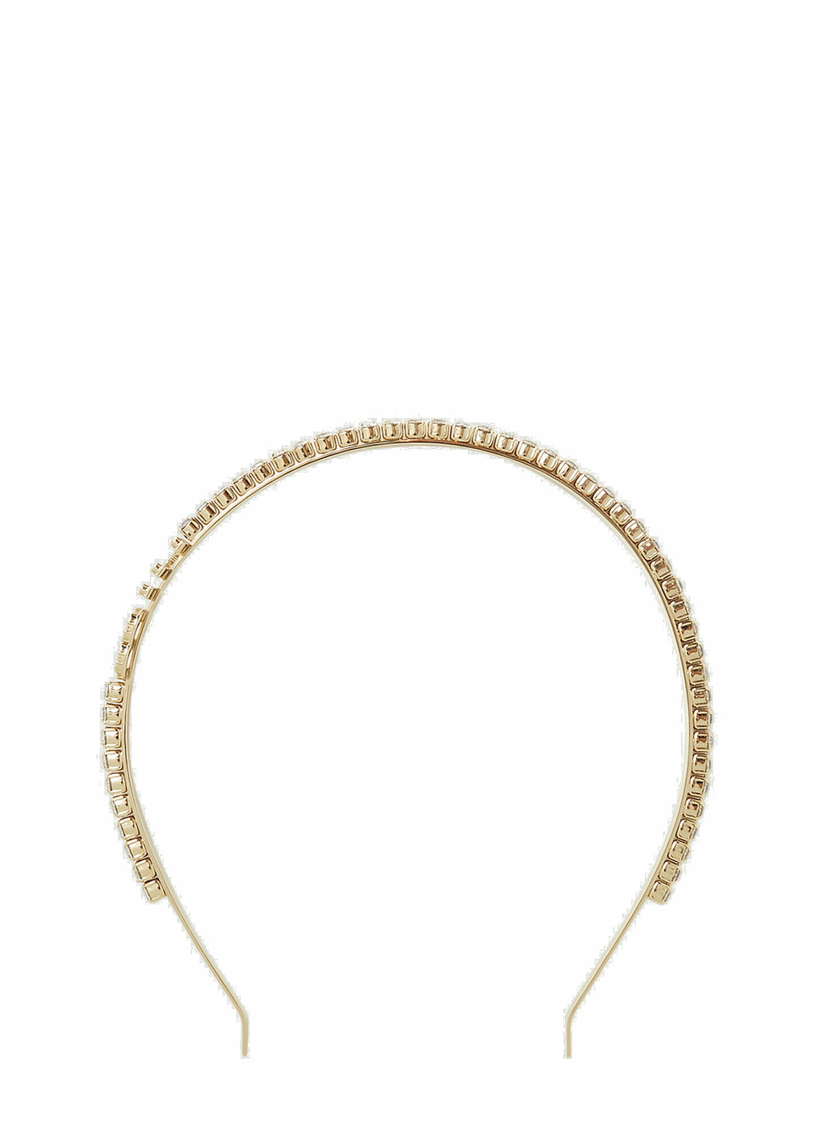 Miu Miu - Crystal Embellished Headband in Gold Miu Miu