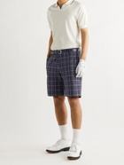 MR P. - Checked Cotton-Poplin Golf Shorts - Purple - UK/US 28